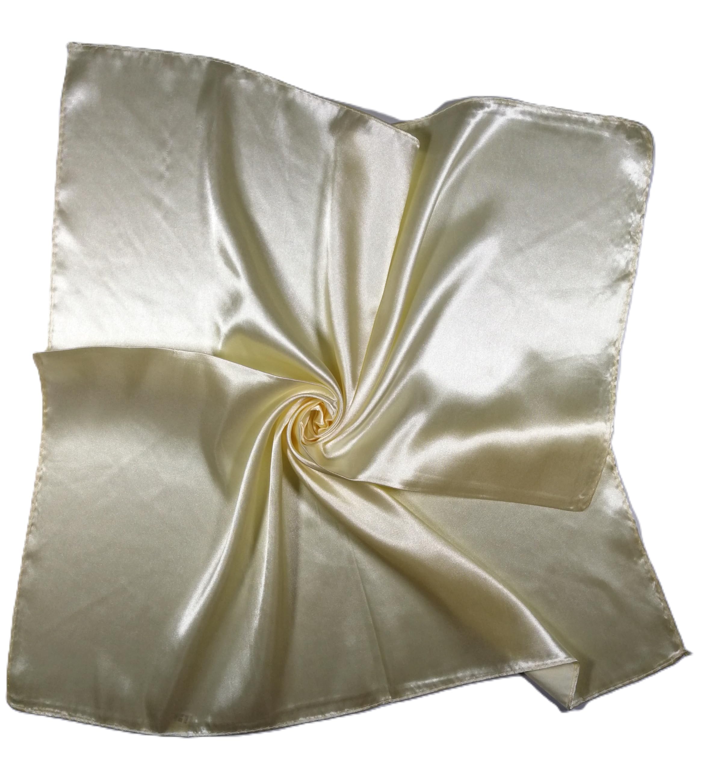 Shanlin Solid Color Silk Feel Satin Square Scarf Bandanas (23.5"X23.5")