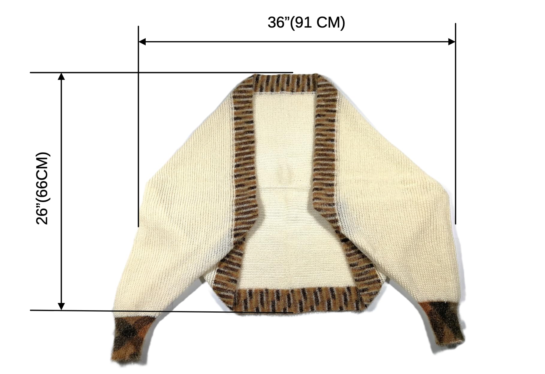 Shanlin Versatile Rainbow Hem Knit Cocoon Cardigan Sweater Shawl