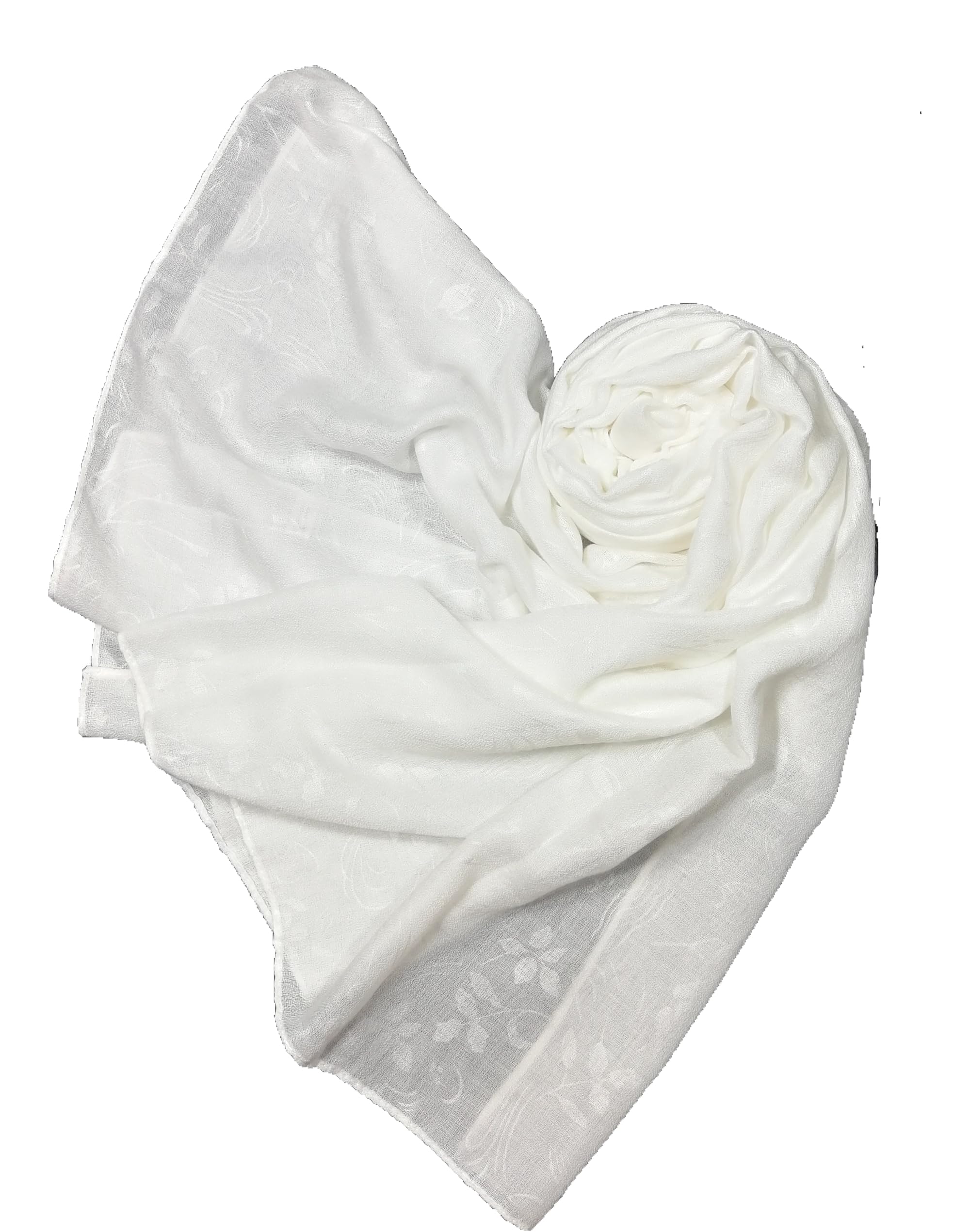 Shanlin Floral Pattern Solid Color Long Scarves for Women