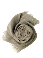 Shanlin Unisex Natural Color 100% Linen Scarves for Men and Women