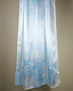 Shanlin 100% Mulberry Silk Chiffon Floral Long Scarf for Travel, Office, Wedding & Daily Wear 180 x 65 cm