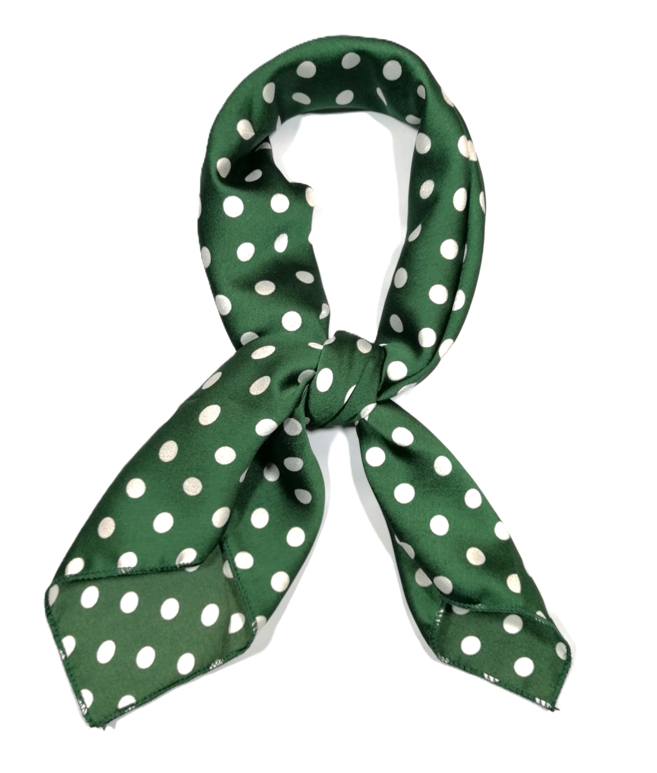Shanlin Silk Feel Pattern Square Scarves 27" X 27" (Polka Dots)