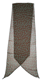 Shanlin Vintage Polka Dot Chiffon Skinny Scarf – Lightweight Retro Long Ribbon for Neck, Hair, Hat