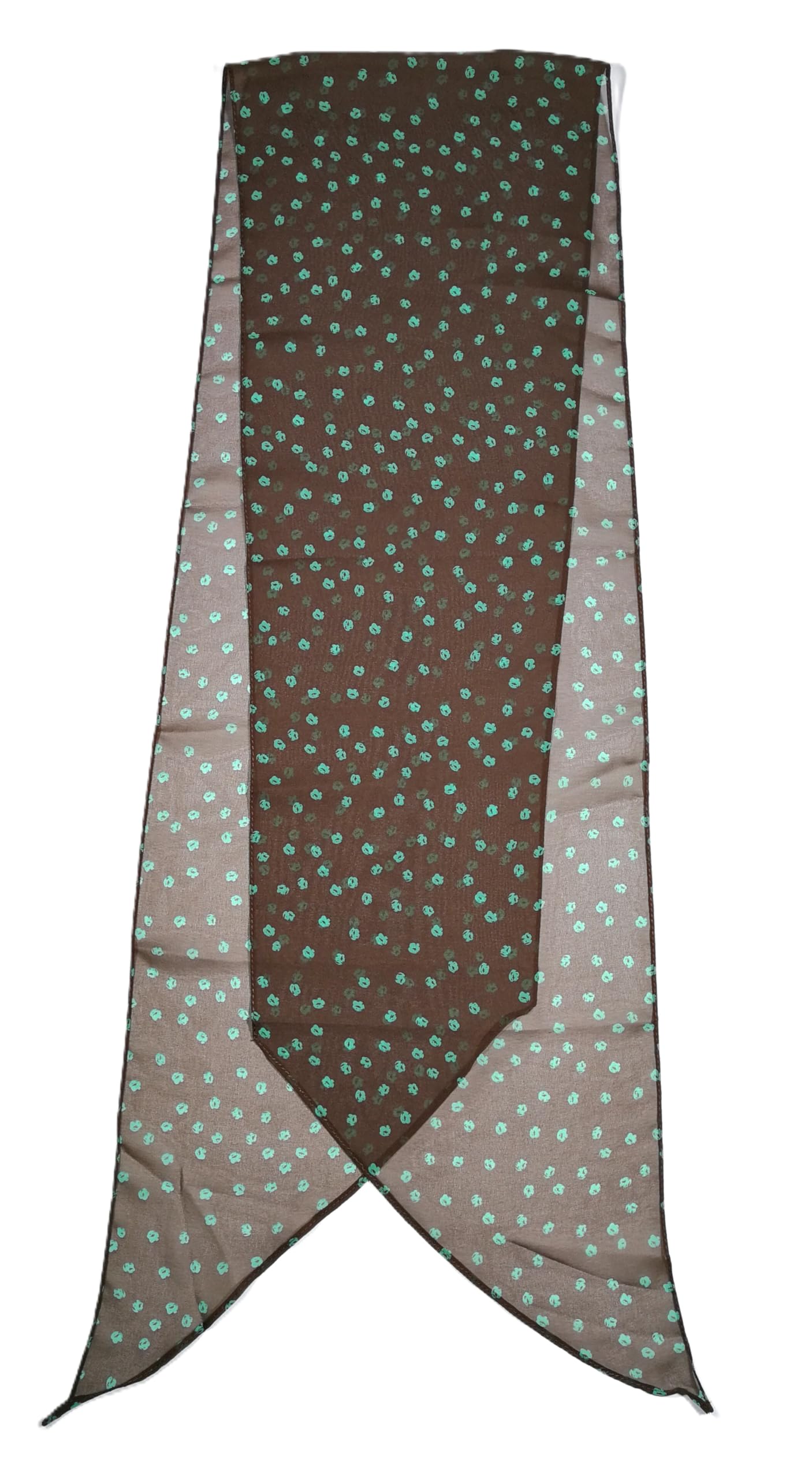 Shanlin Vintage Polka Dot Chiffon Skinny Scarf – Lightweight Retro Long Ribbon for Neck, Hair, Hat