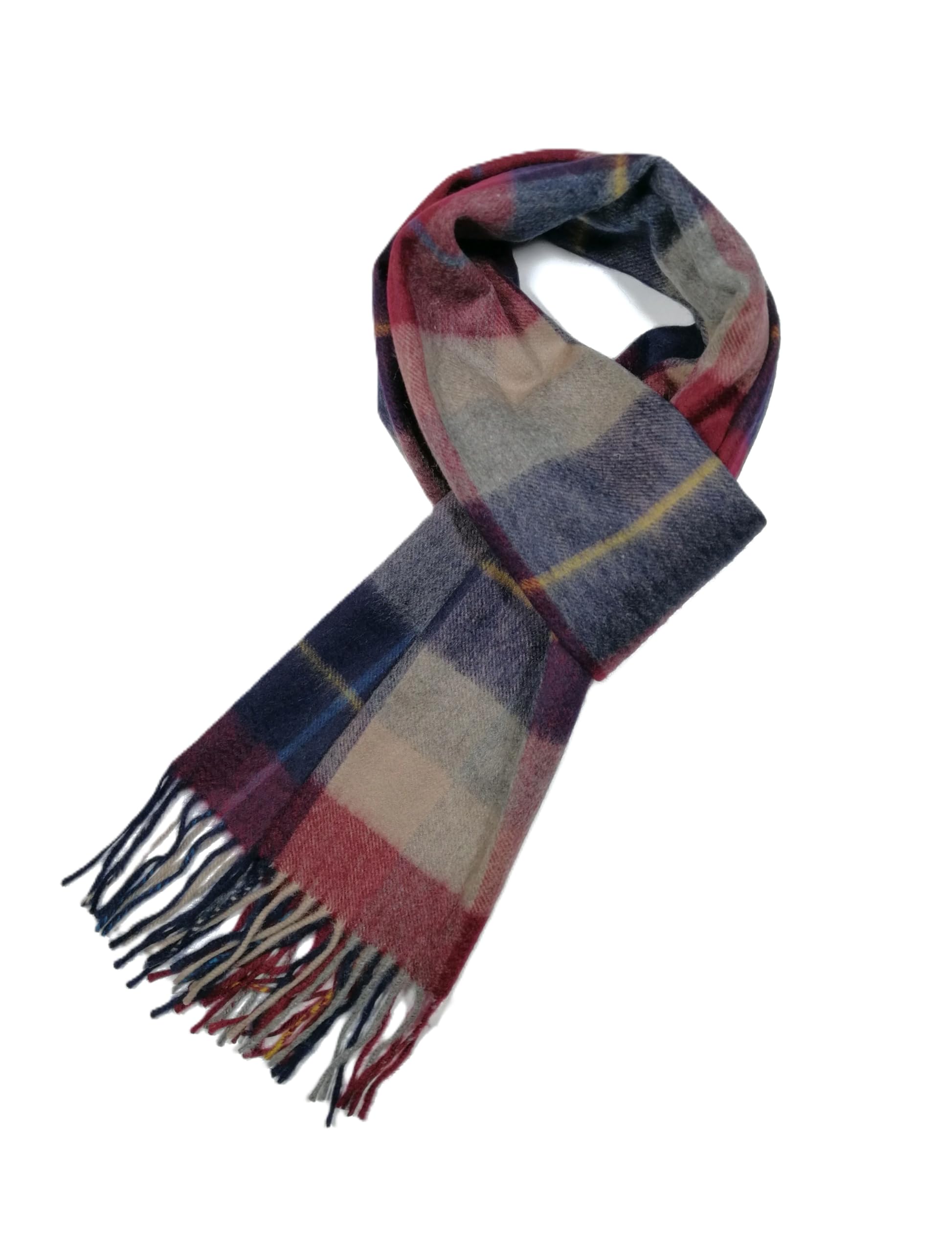Shanlin 100% Cashmere Ultra Soft Solid & Plaid Scarf for Men & Women with Gift Box