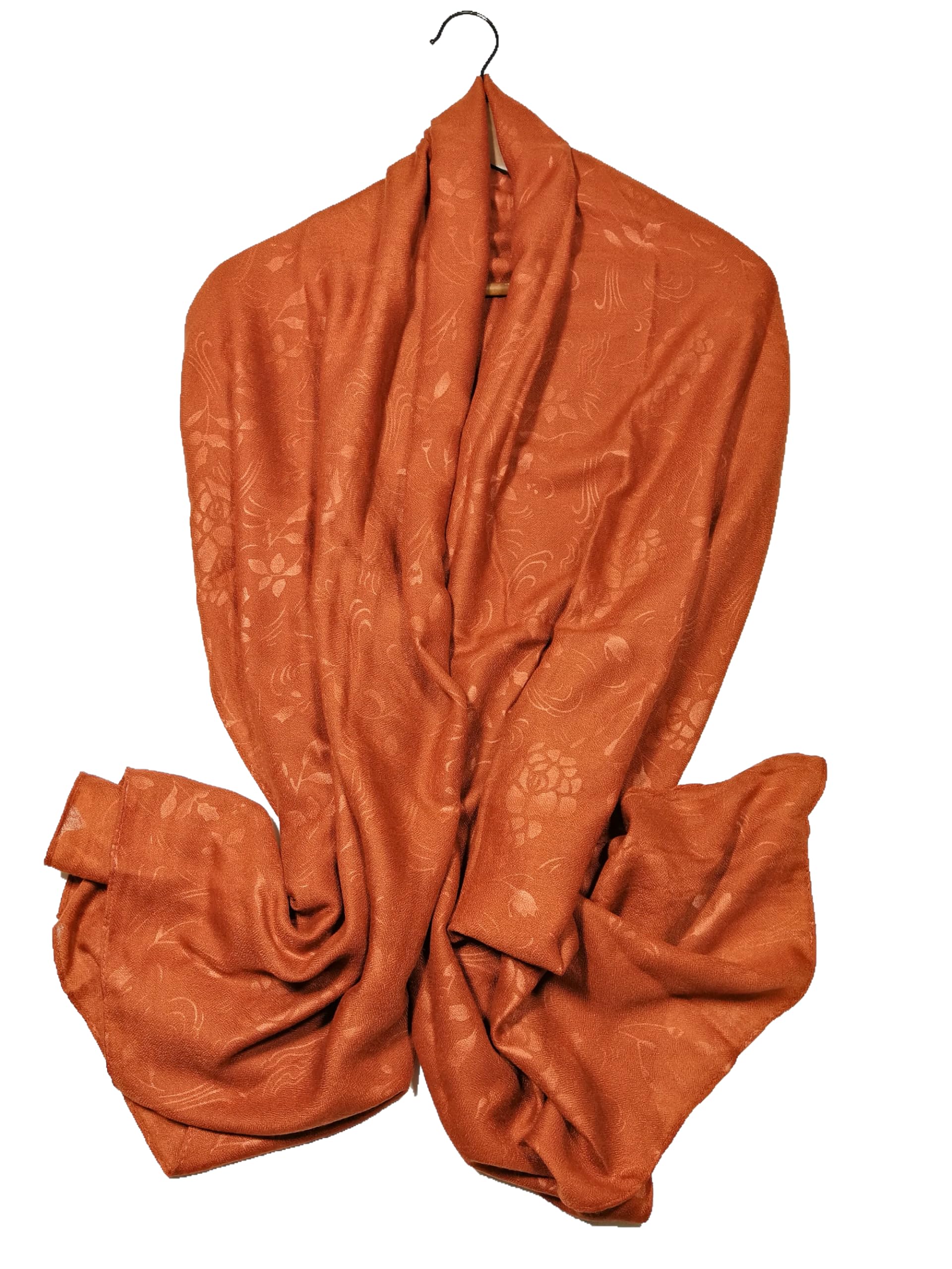 Shanlin Floral Pattern Solid Color Long Scarves for Women