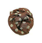 Shanlin Vintage Polka Dot Chiffon Skinny Scarf – Lightweight Retro Long Ribbon for Neck, Hair, Hat