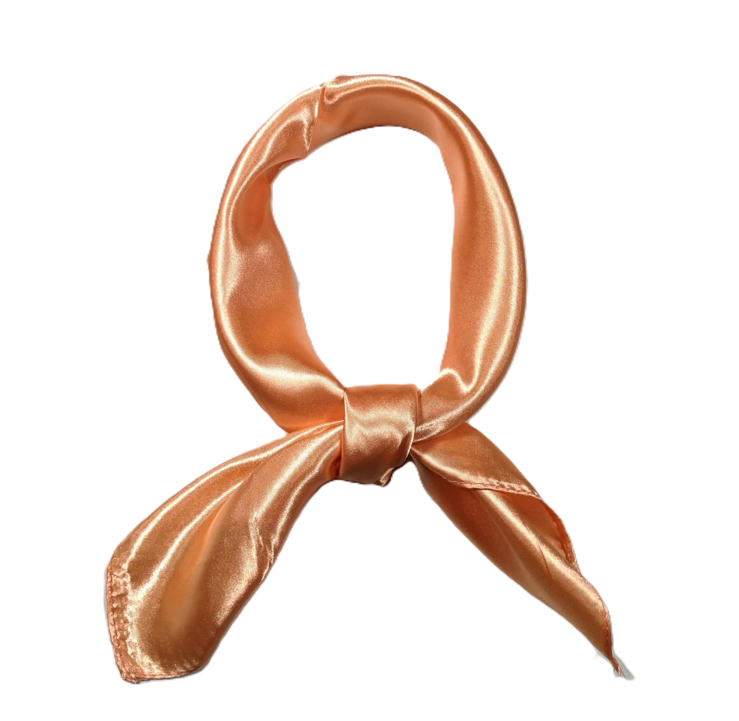 Shanlin Solid Color Silk Feel Satin Square Scarf Bandanas (23.5"X23.5")