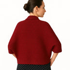 Shanlin Rhombus-Shaped Hollow Pattern Cocoon Cardigan Sweater Shawl