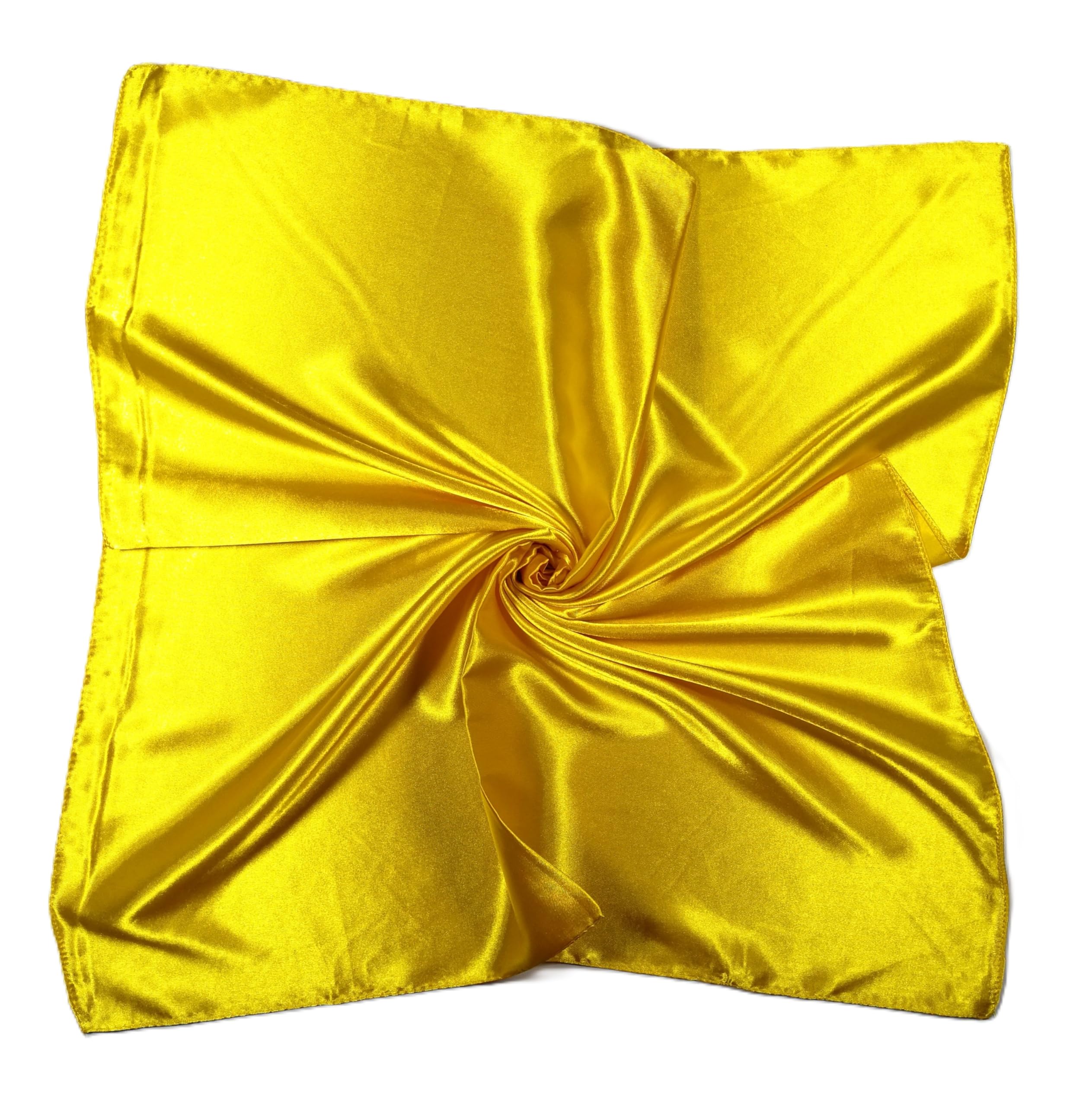 Shanlin Solid Color Silk Feel Satin Square Scarf Bandanas (23.5"X23.5")