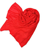 Shanlin Floral Pattern Solid Color Long Scarves for Women