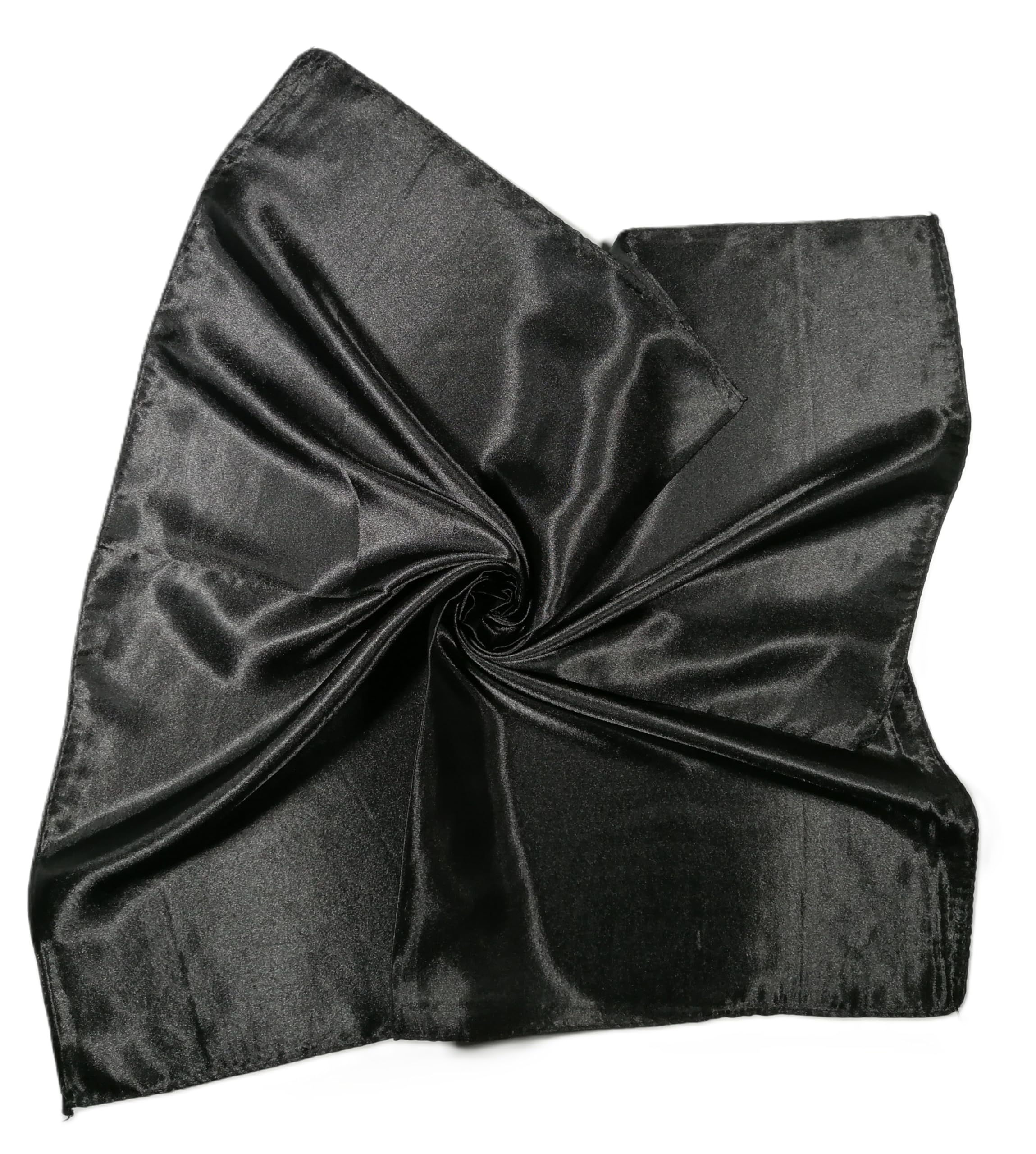 Shanlin Solid Color Silk Feel Satin Square Scarf Bandanas (23.5"X23.5")