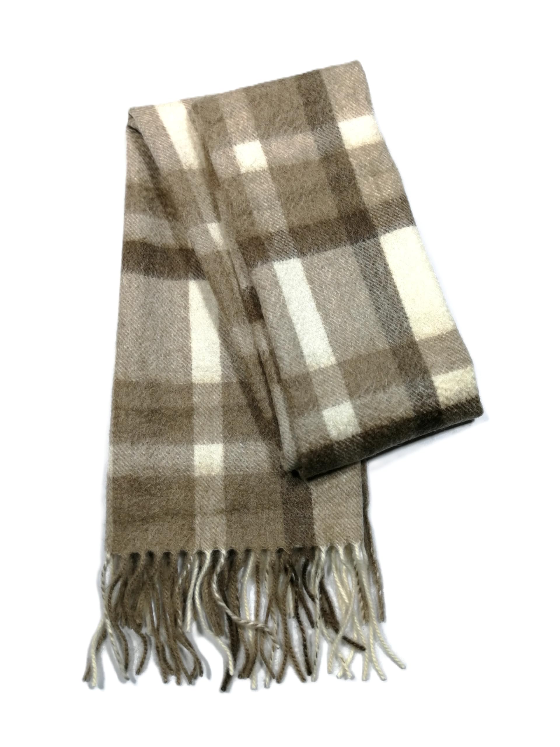 Shanlin 100% Cashmere Ultra Soft Solid & Plaid Scarf for Men & Women with Gift Box