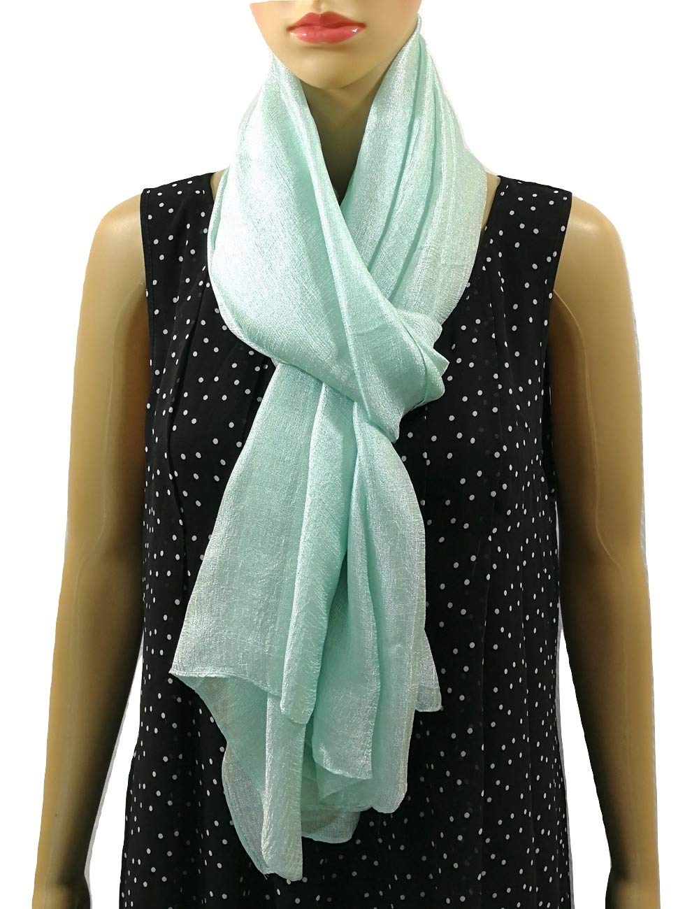 Shanlin Solid Color Silk Feel Long Scarves