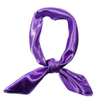 Shanlin Solid Color Silk Feel Satin Square Scarf Bandanas (23.5"X23.5")