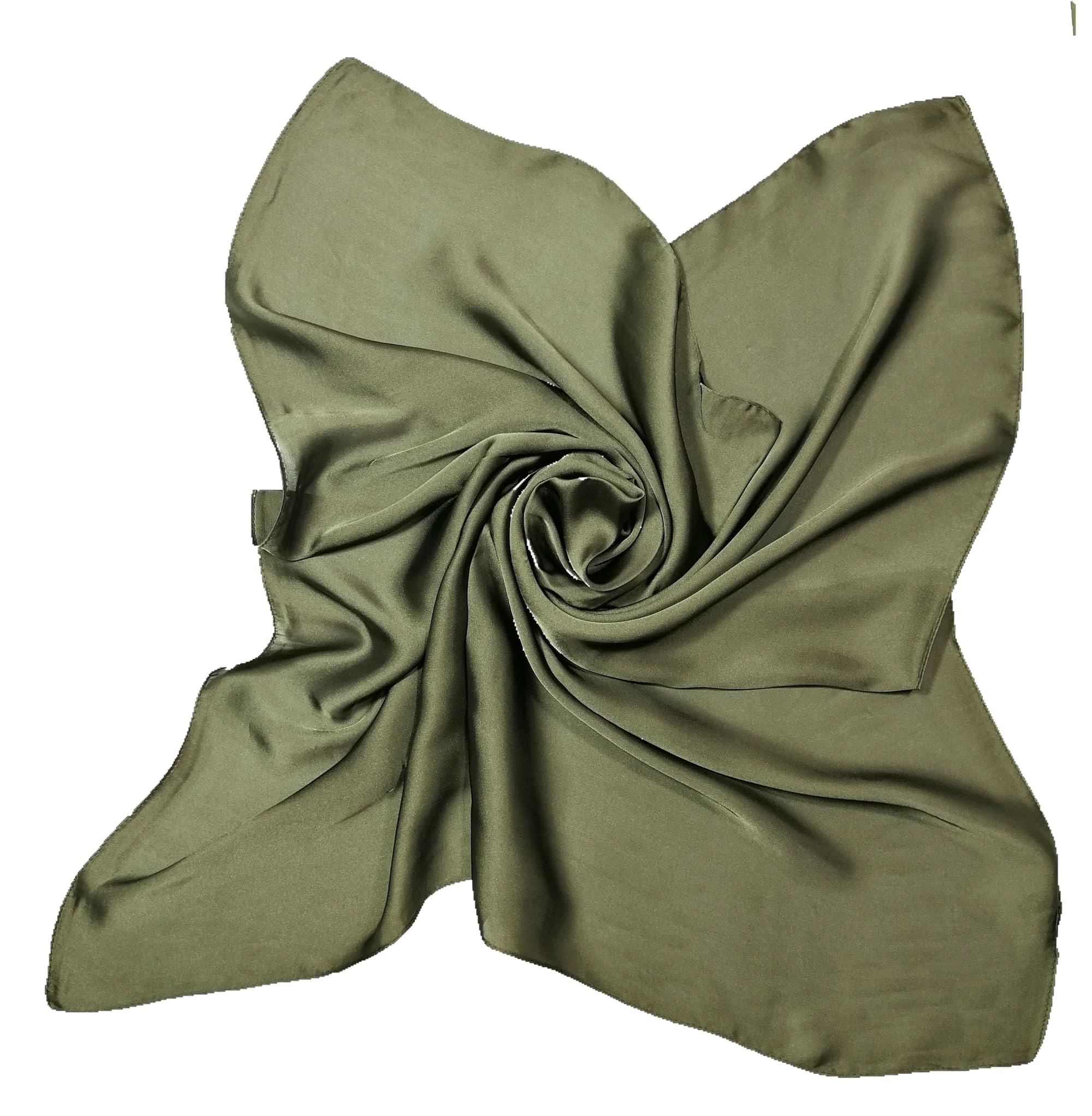 Shanlin Silk Feel Pattern Square Scarves 27" X 27"(Solid Color)