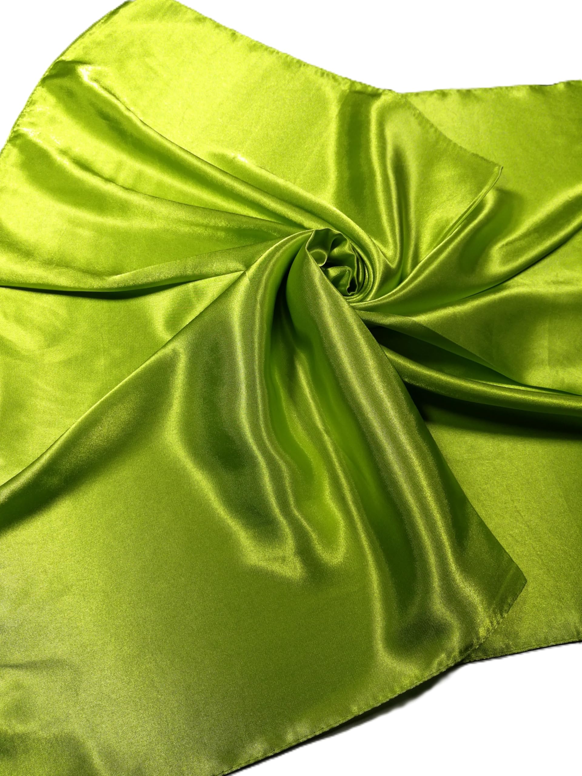 Shanlin Solid Color Silk Feel Satin Square Scarf Bandanas (23.5"X23.5")