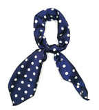Shanlin Silk Feel Pattern Square Scarves 27" X 27" (Polka Dots)