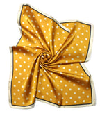 Shanlin Silk Feel Pattern Square Scarves 27" X 27" (Polka Dots)
