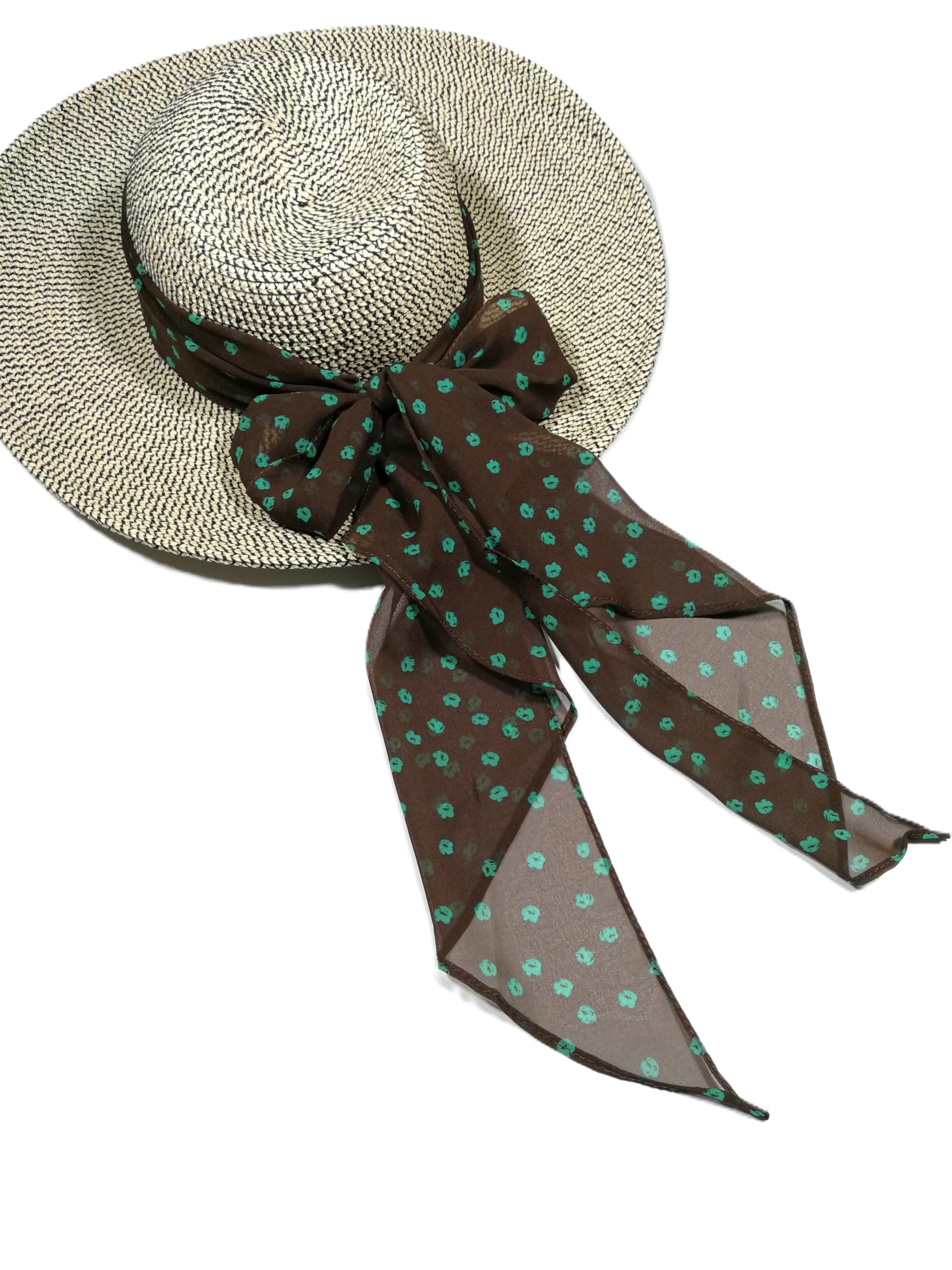 Shanlin Vintage Polka Dot Chiffon Skinny Scarf – Lightweight Retro Long Ribbon for Neck, Hair, Hat
