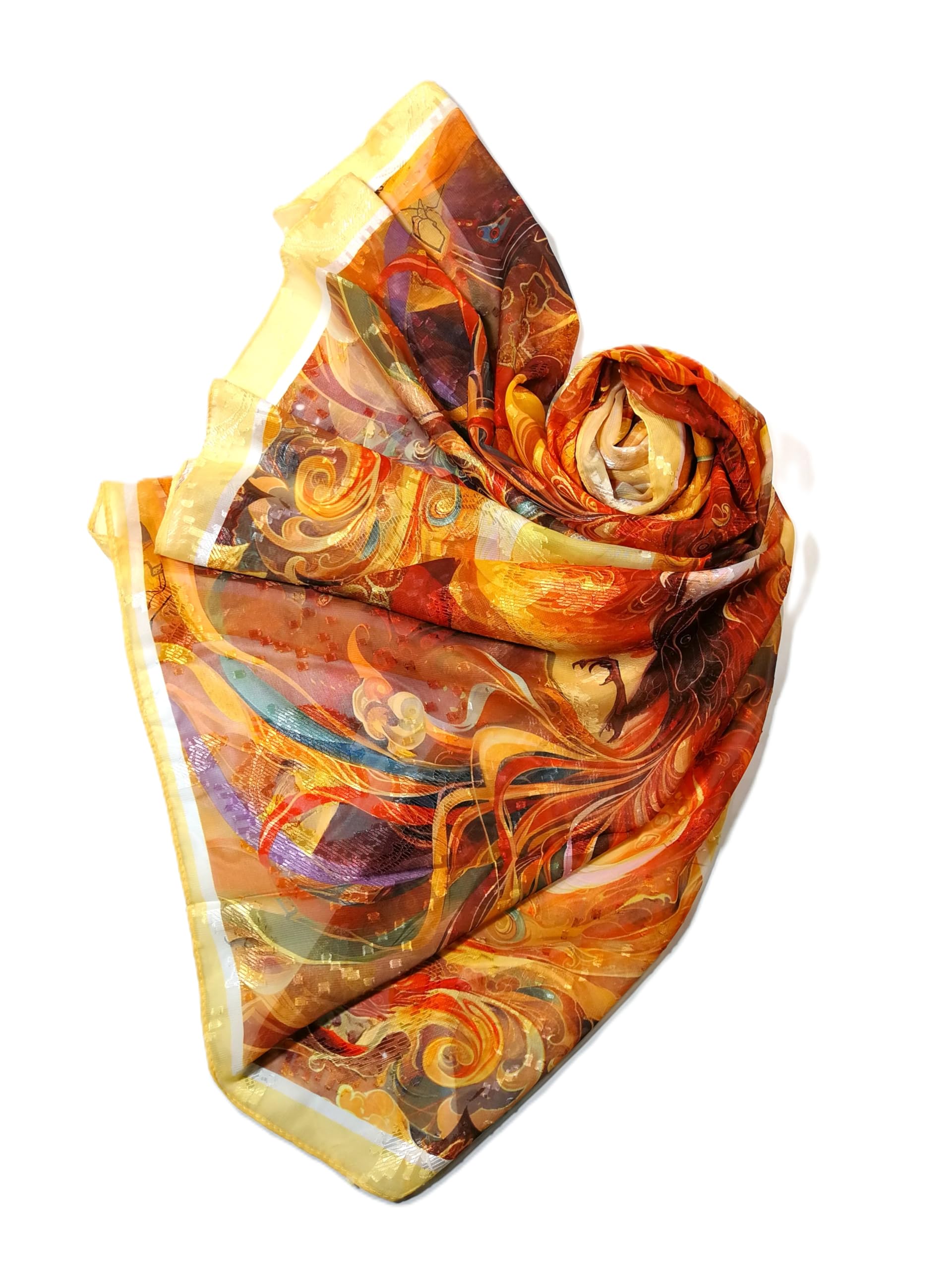 Shanlin Elegant Semi-Transparent Jacquard Scarf – Soft Lightweight Wrap for Formal Events, 70x180cm