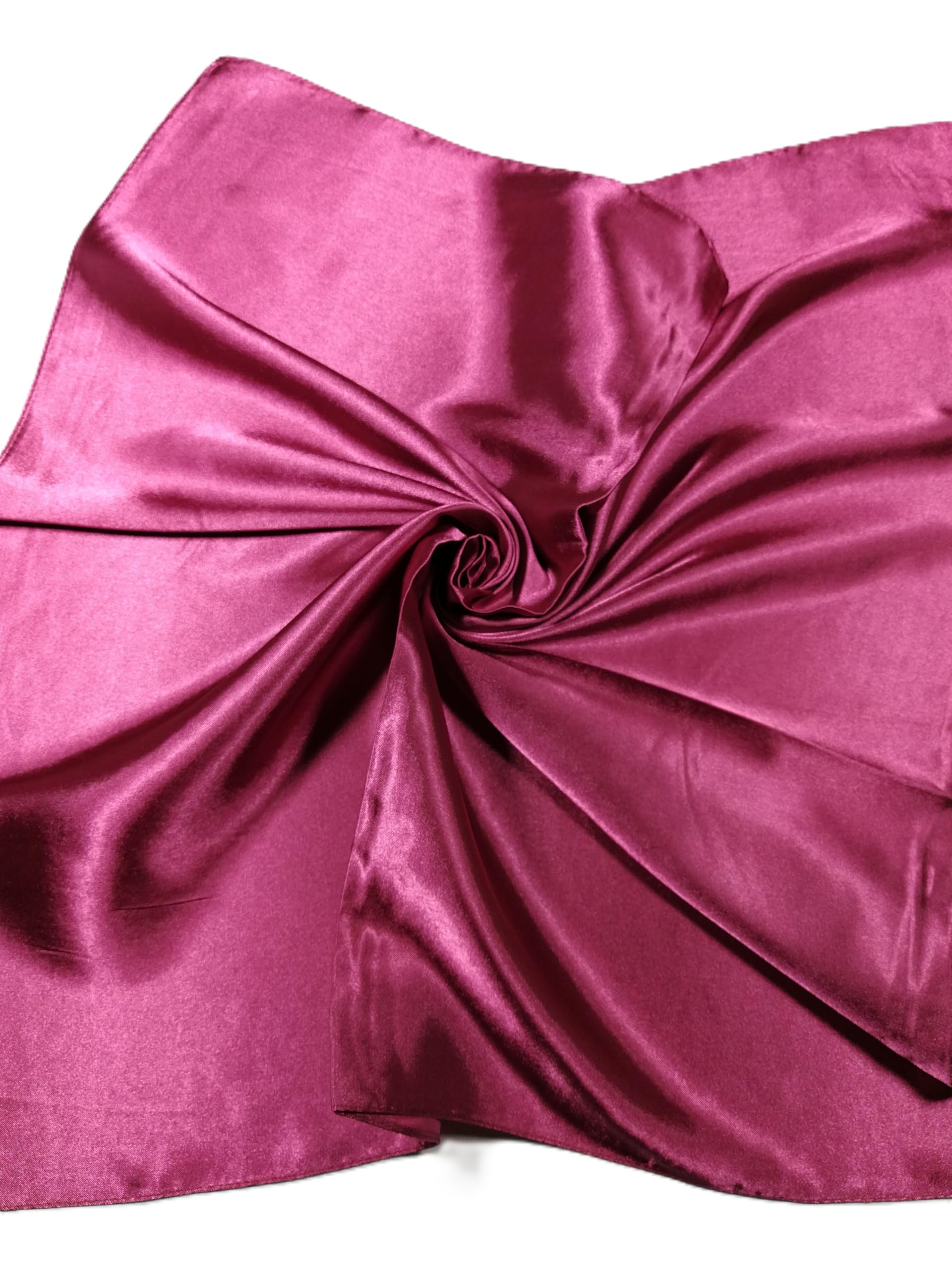 Shanlin Solid Color Silk Feel Satin Square Scarf Bandanas (23.5"X23.5")