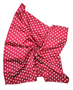 Shanlin Silk Feel Pattern Square Scarves 27" X 27" (Polka Dots)