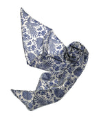 Shanlin Vintage Polka Dot Chiffon Skinny Scarf – Lightweight Retro Long Ribbon for Neck, Hair, Hat