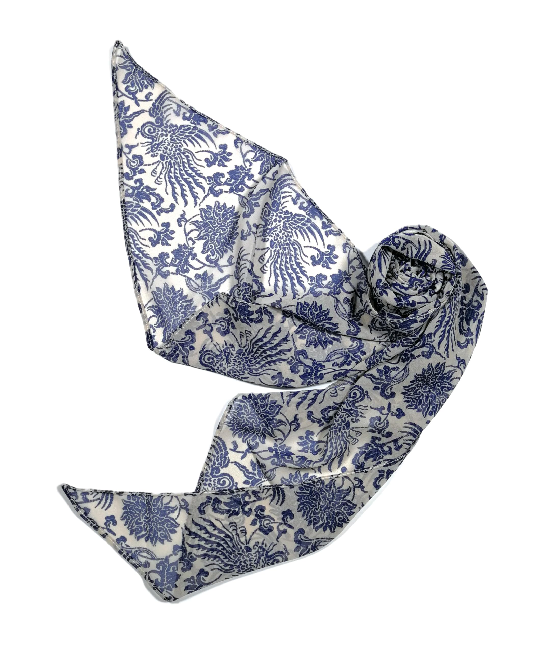 Shanlin Vintage Polka Dot Chiffon Skinny Scarf – Lightweight Retro Long Ribbon for Neck, Hair, Hat