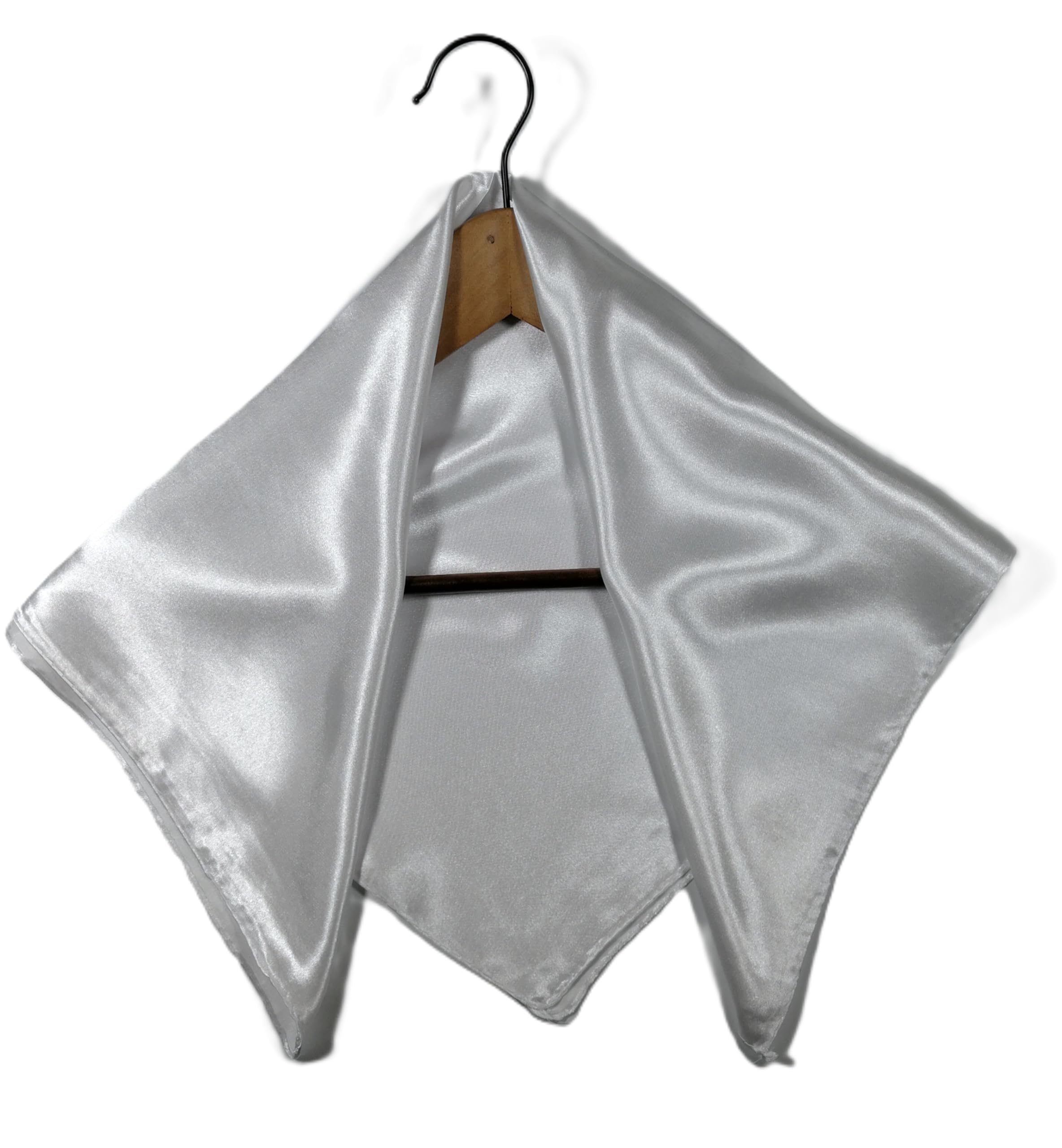 Shanlin Solid Color Silk Feel Satin Square Scarf Bandanas (23.5"X23.5")
