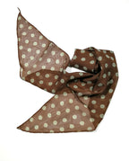 Shanlin Vintage Polka Dot Chiffon Skinny Scarf – Lightweight Retro Long Ribbon for Neck, Hair, Hat