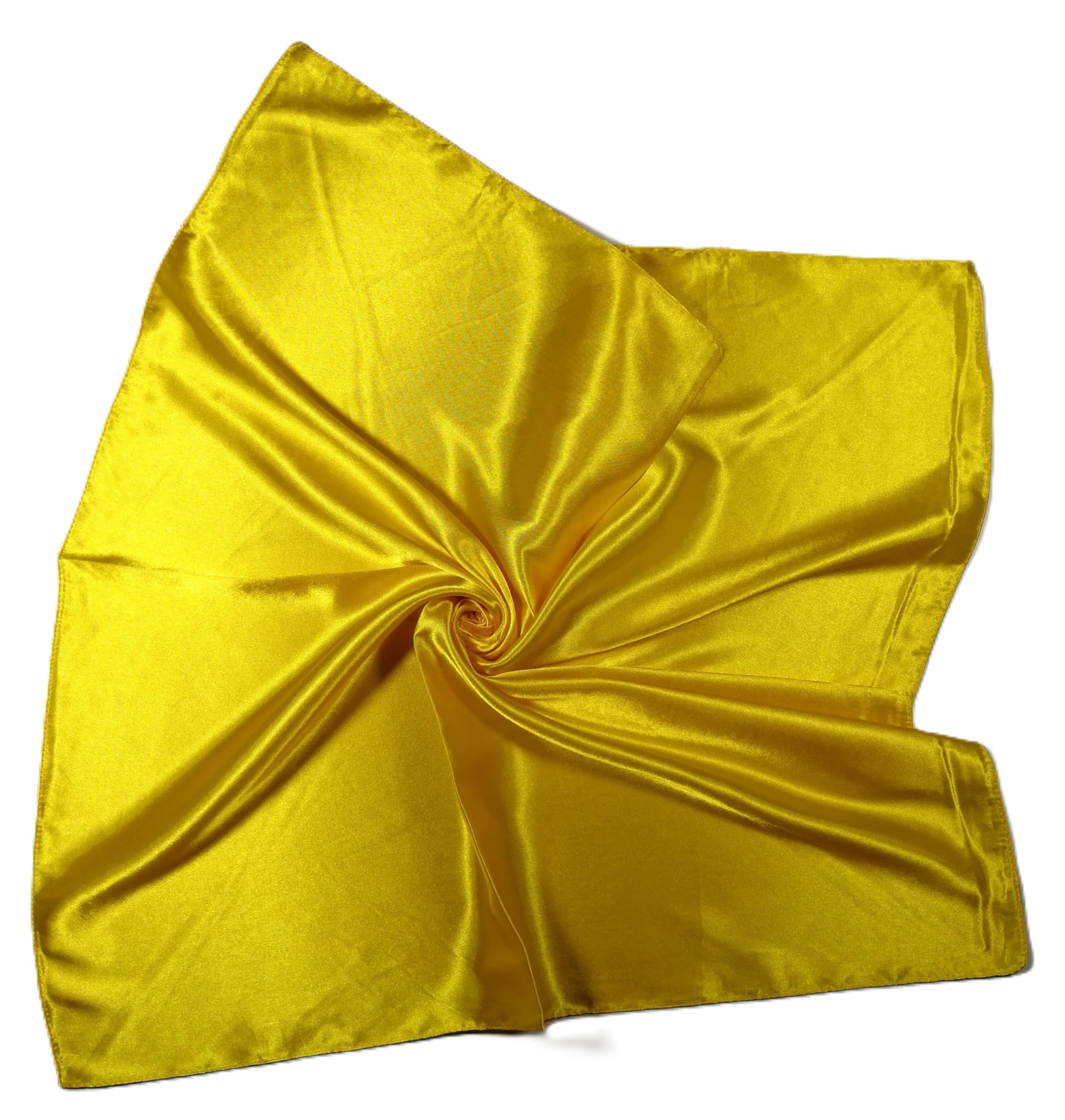 Shanlin Solid Color Silk Feel Satin Square Scarf Bandanas (23.5"X23.5")