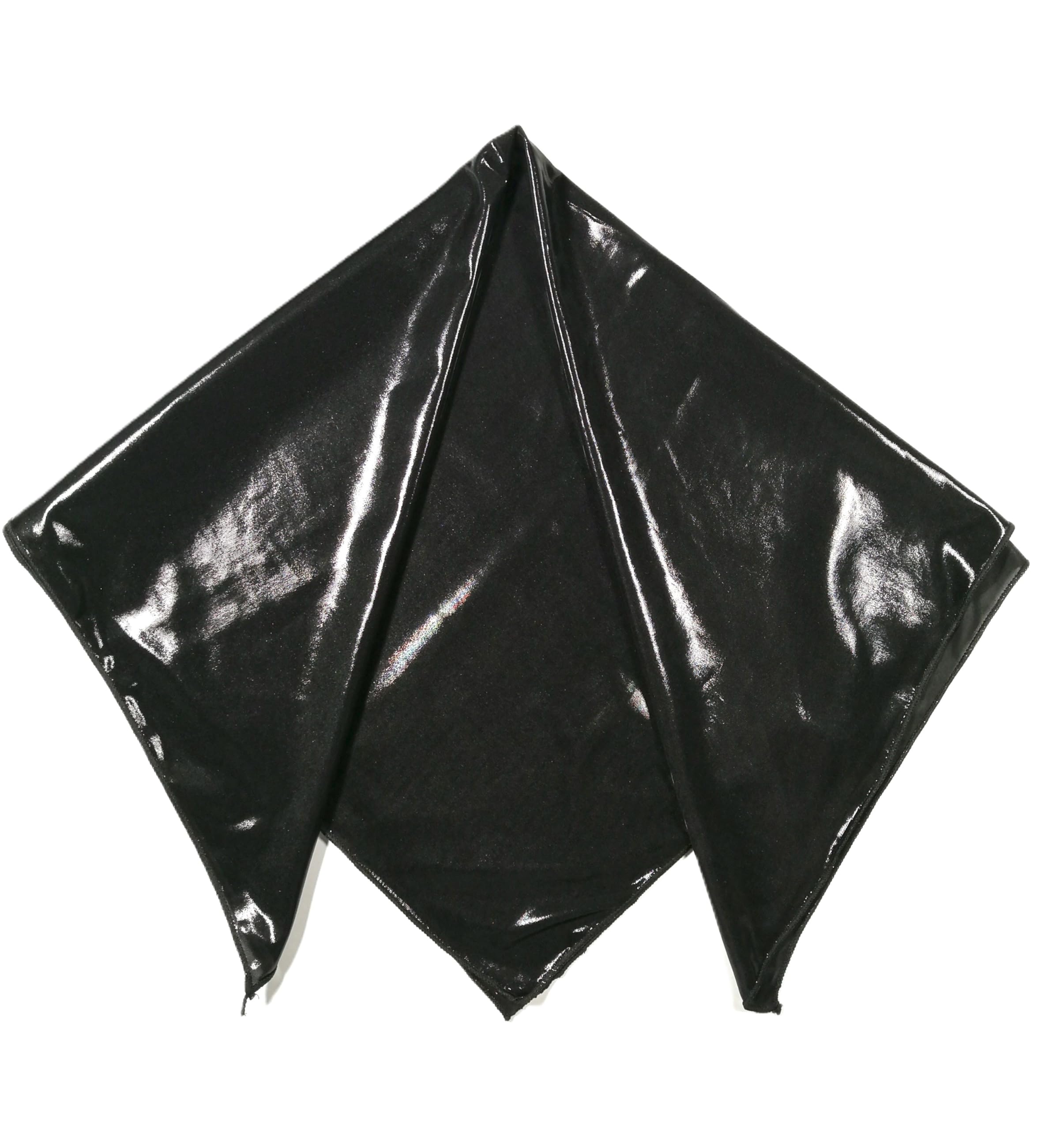 Shanlin Metallic Headscarf Futuristic Galaxy-Inspired Wrap Y2K Bandana Hip Hop Square Scarf for Women & Men