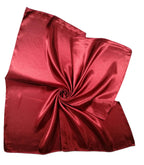 Shanlin Solid Color Silk Feel Satin Square Scarf Bandanas (23.5"X23.5")