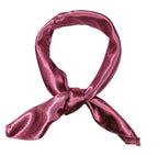 Shanlin Solid Color Silk Feel Satin Square Scarf Bandanas (23.5"X23.5")