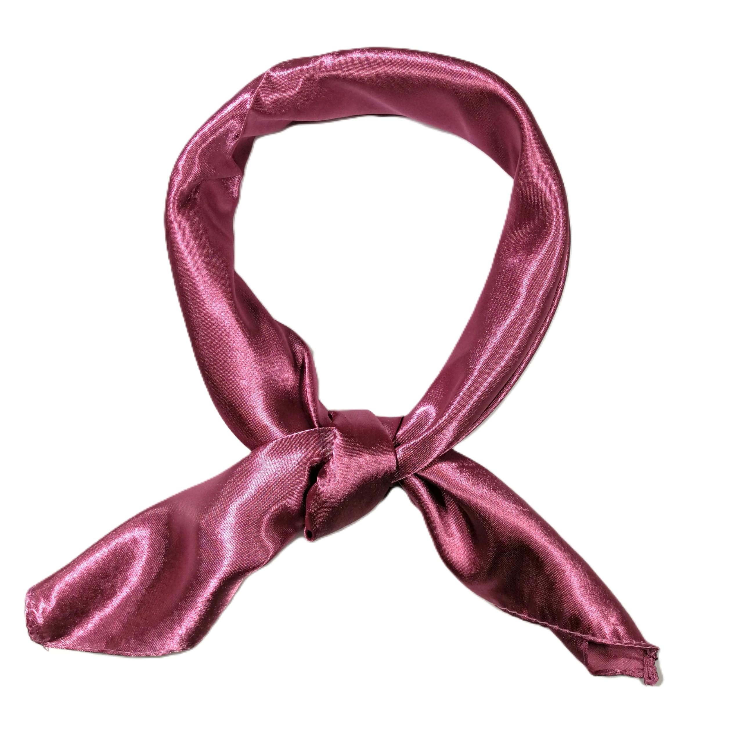 Shanlin Solid Color Silk Feel Satin Square Scarf Bandanas (23.5"X23.5")