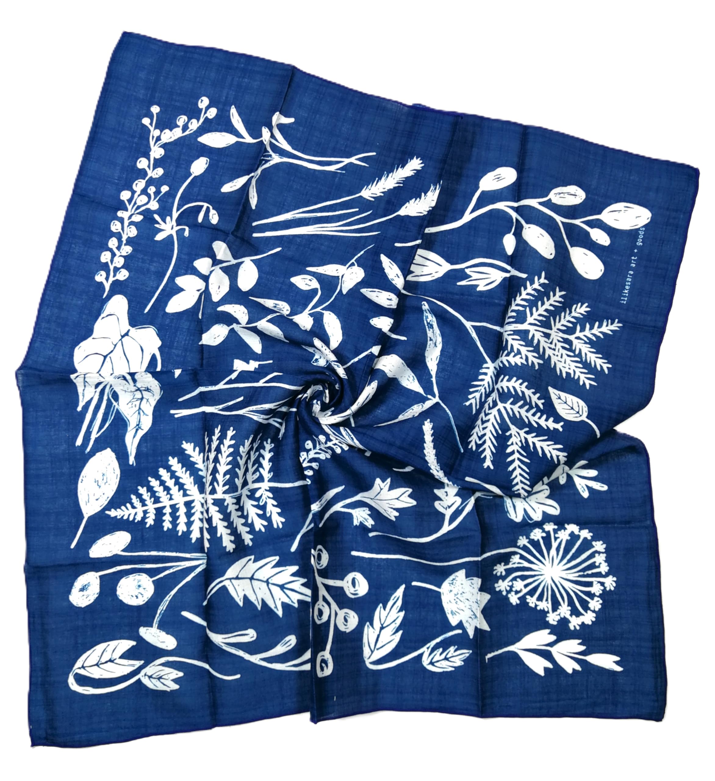 Shanlin Unisex Floral Cotton Square Scarf Bandanas 22x22 inch