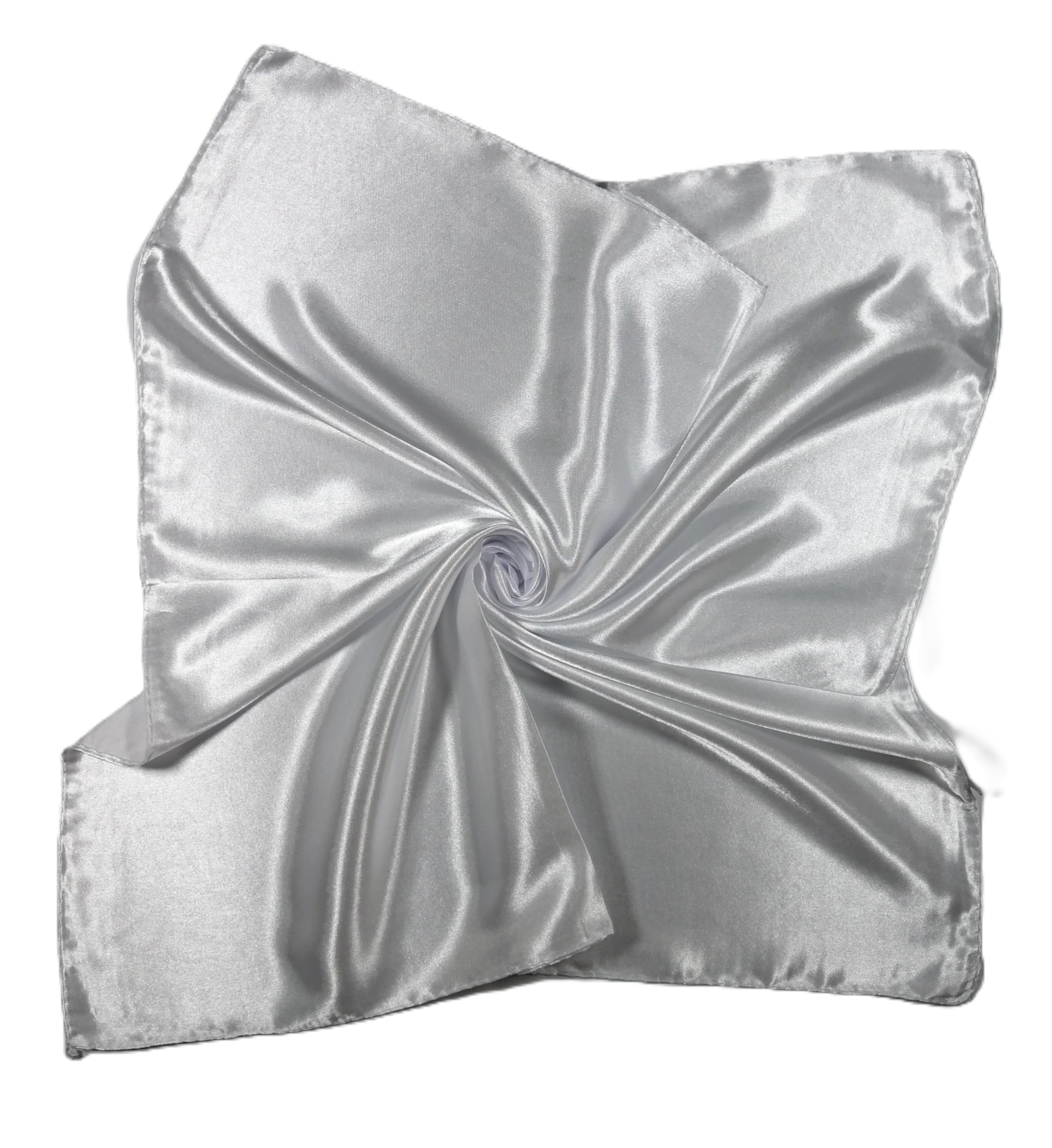 Shanlin Solid Color Silk Feel Satin Square Scarf Bandanas (23.5"X23.5")