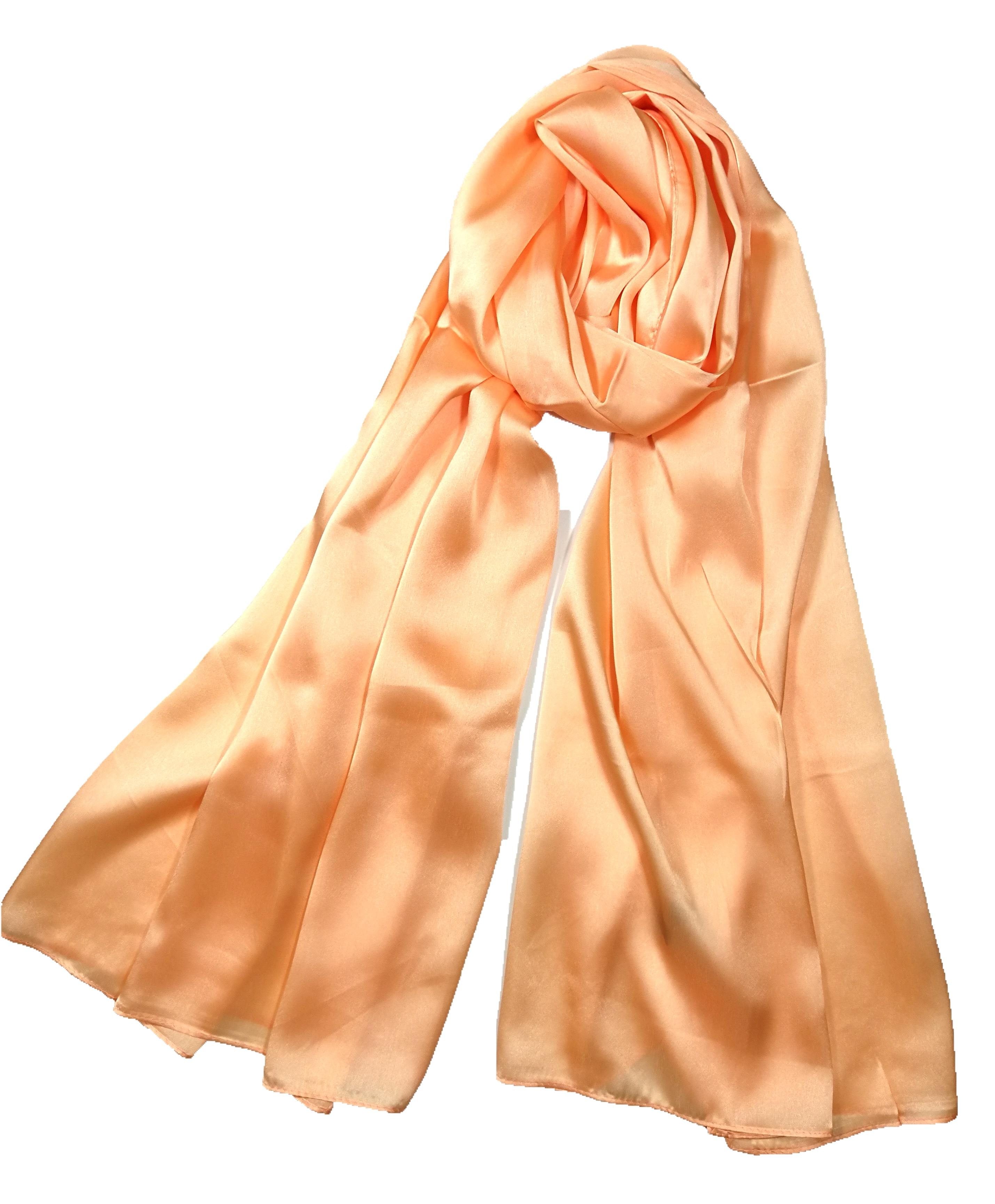 Shanlin Silk Feel Long Satin Patterned & Solid Color Scarves for Women in Gift Box