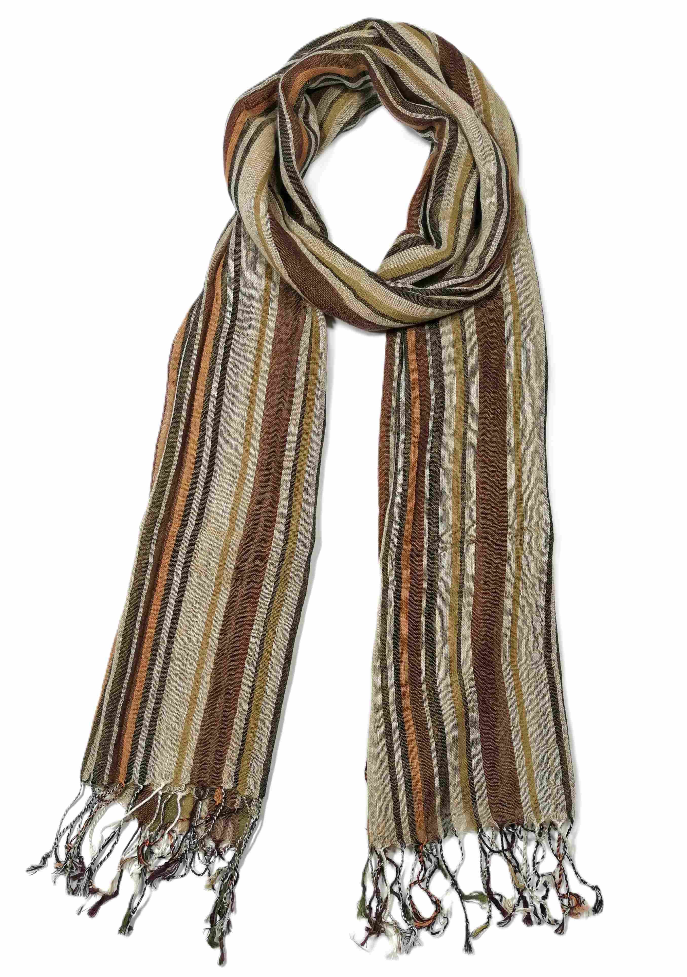 Shanlin Extra Long Unisex Cotton Linen Scarves for Men and Women (220x65CM)