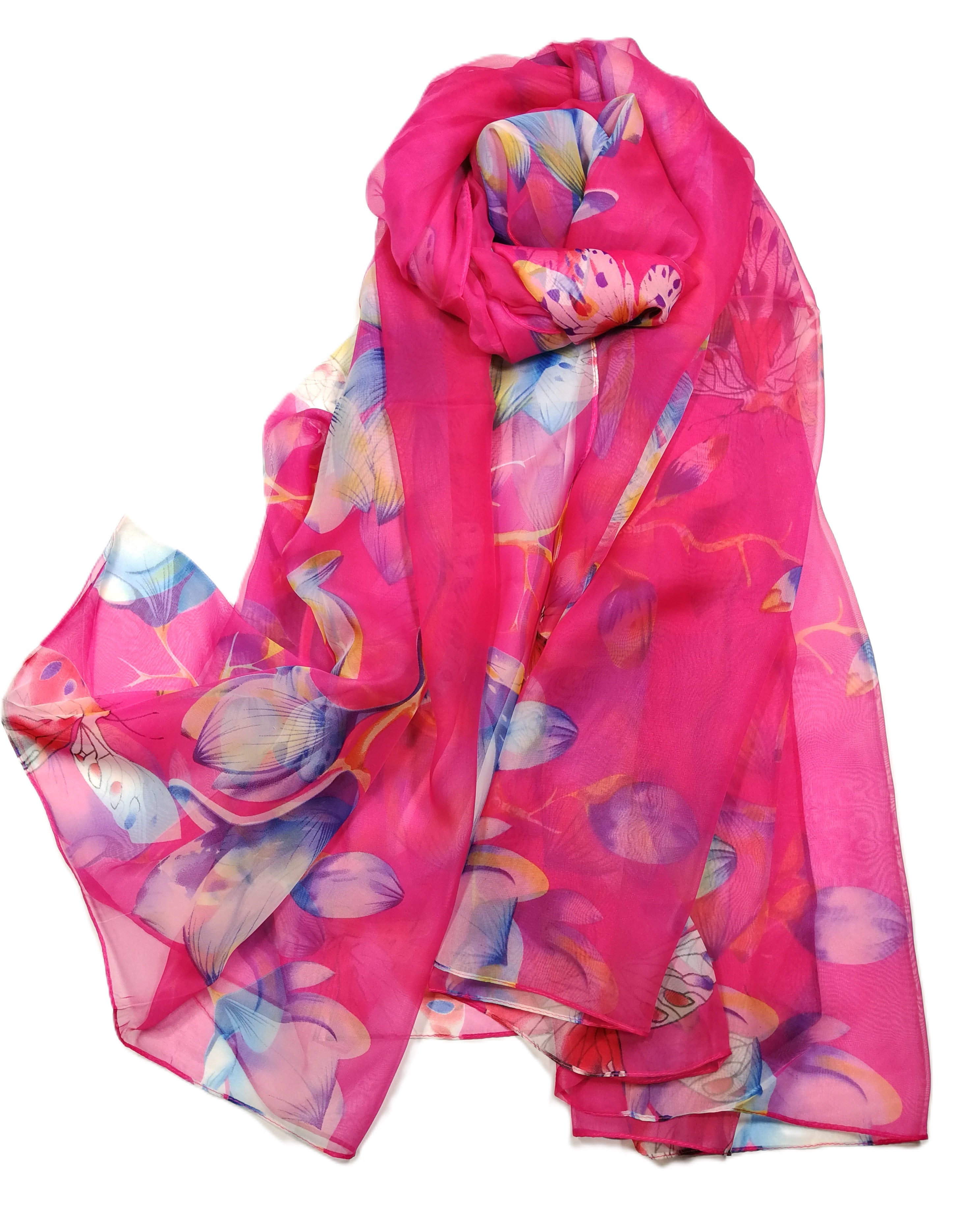 Shanlin Super Large Silk Feel Floral Scarves for Women in Gift Box
