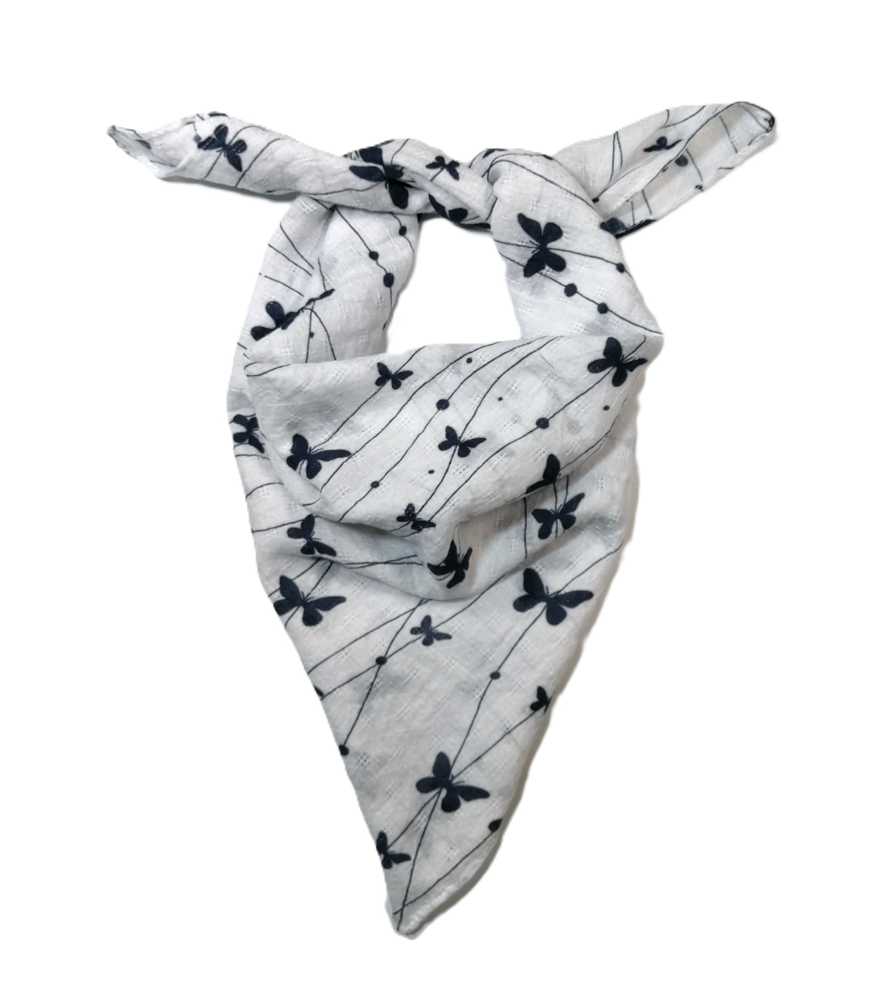 Shanlin Unisex Cotton Square Bandanas Scarves 24x24 (Butterflies)