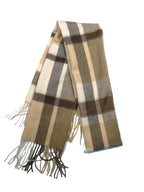 Shanlin 100% Australian Merino Wool Plaid Scarf for Men & Women – Soft, Warm, Lightweight Winter Wrap with Fringe