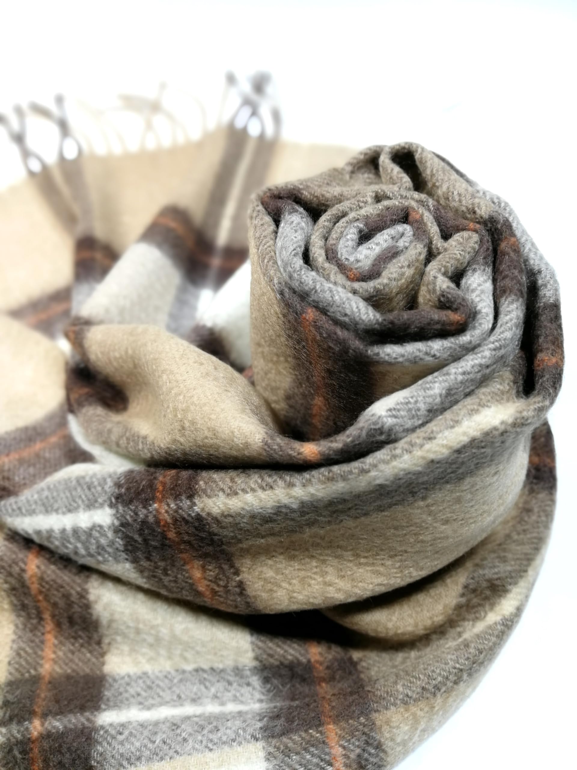 Shanlin 100% Cashmere Ultra Soft Solid & Plaid Scarf for Men & Women with Gift Box