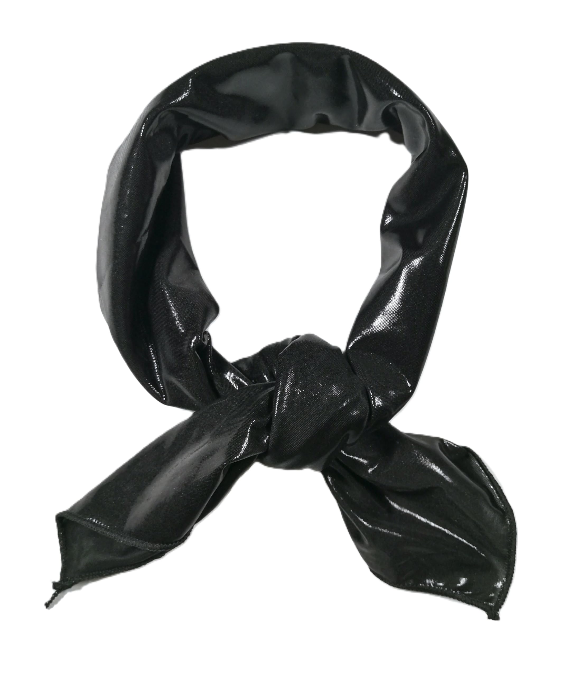 Shanlin Metallic Headscarf Futuristic Galaxy-Inspired Wrap Y2K Bandana Hip Hop Square Scarf for Women & Men