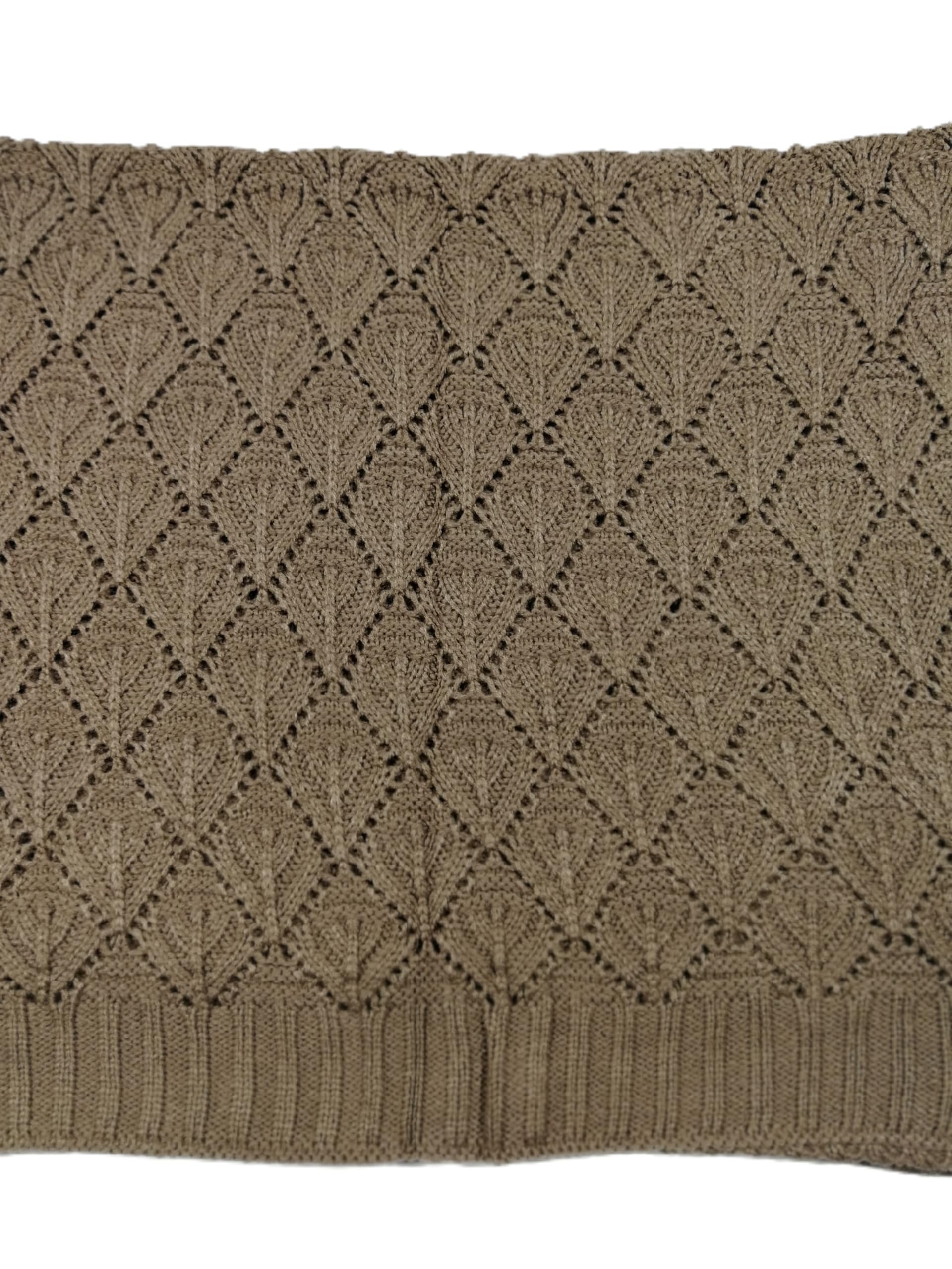 Shanlin Rhombus-Shaped Hollow Pattern Cocoon Cardigan Sweater Shawl