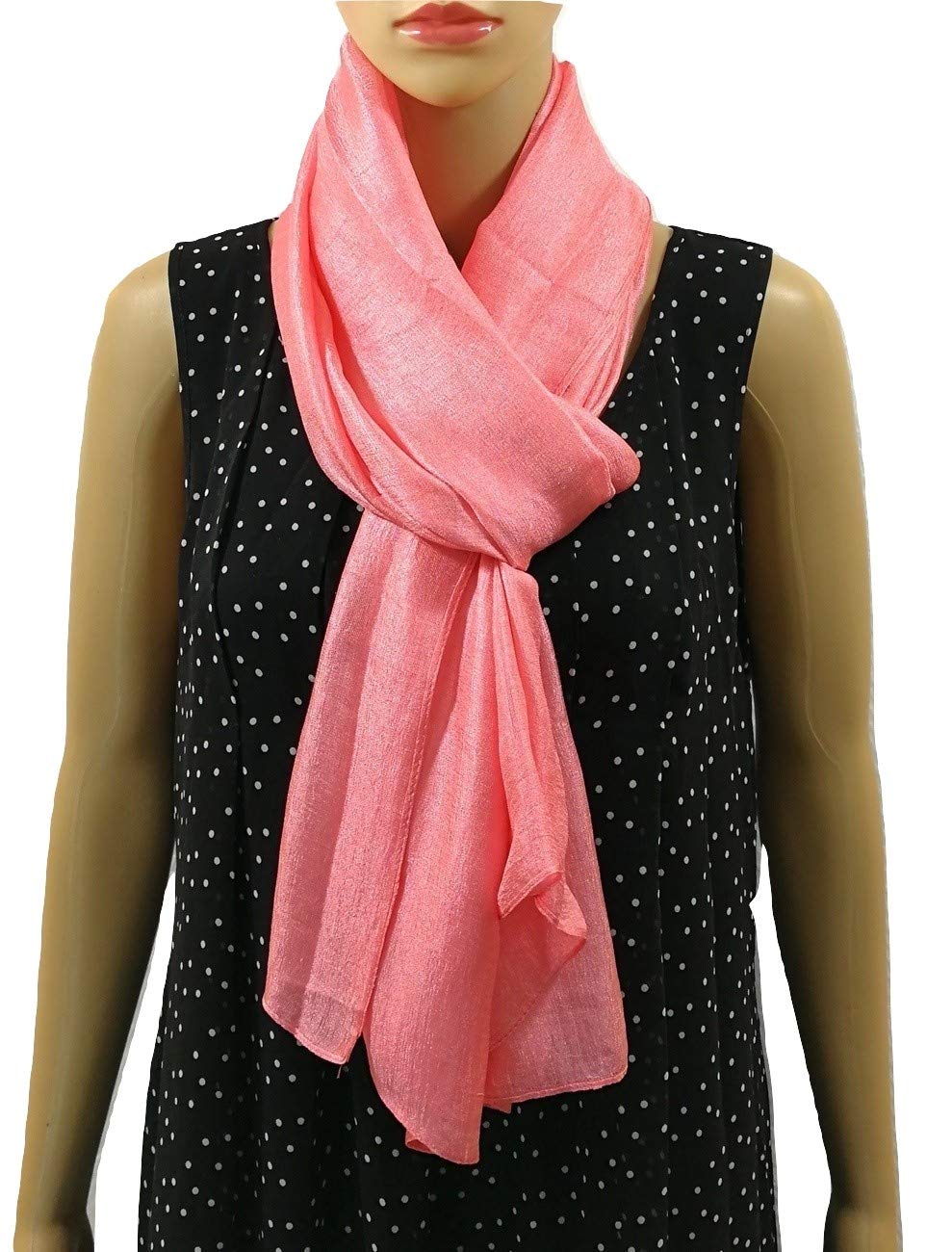 Shanlin Solid Color Silk Feel Long Scarves