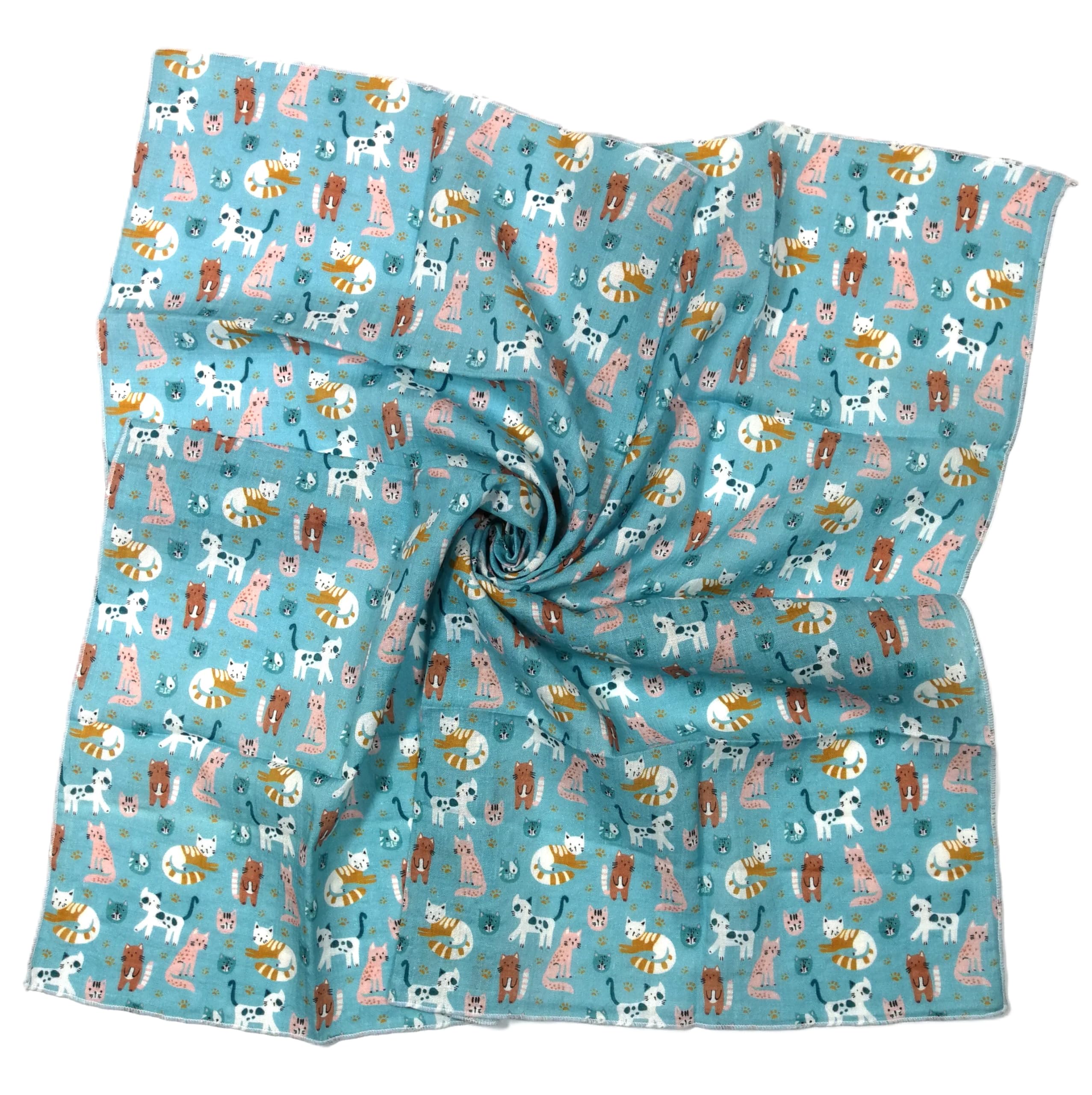Shanlin Unisex Floral Cotton Square Scarf Bandanas 22x22 inch