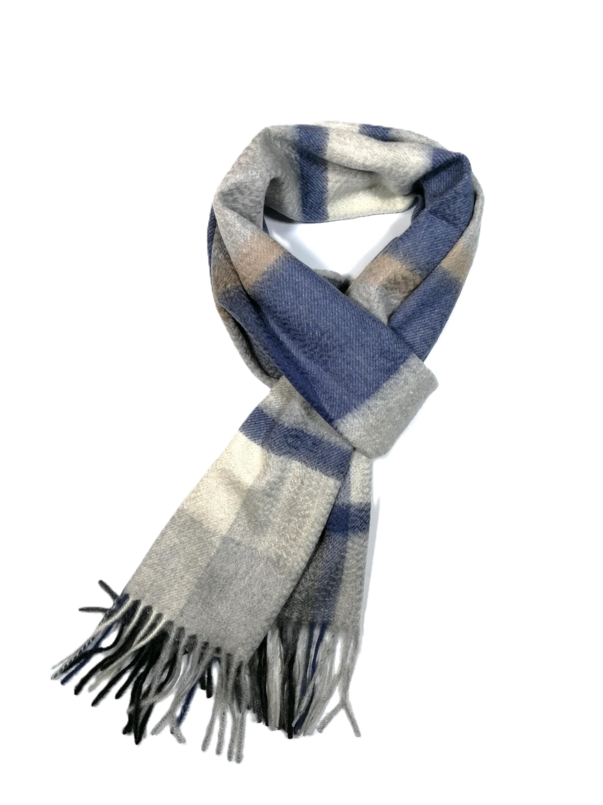 Shanlin 100% Cashmere Ultra Soft Solid & Plaid Scarf for Men & Women with Gift Box