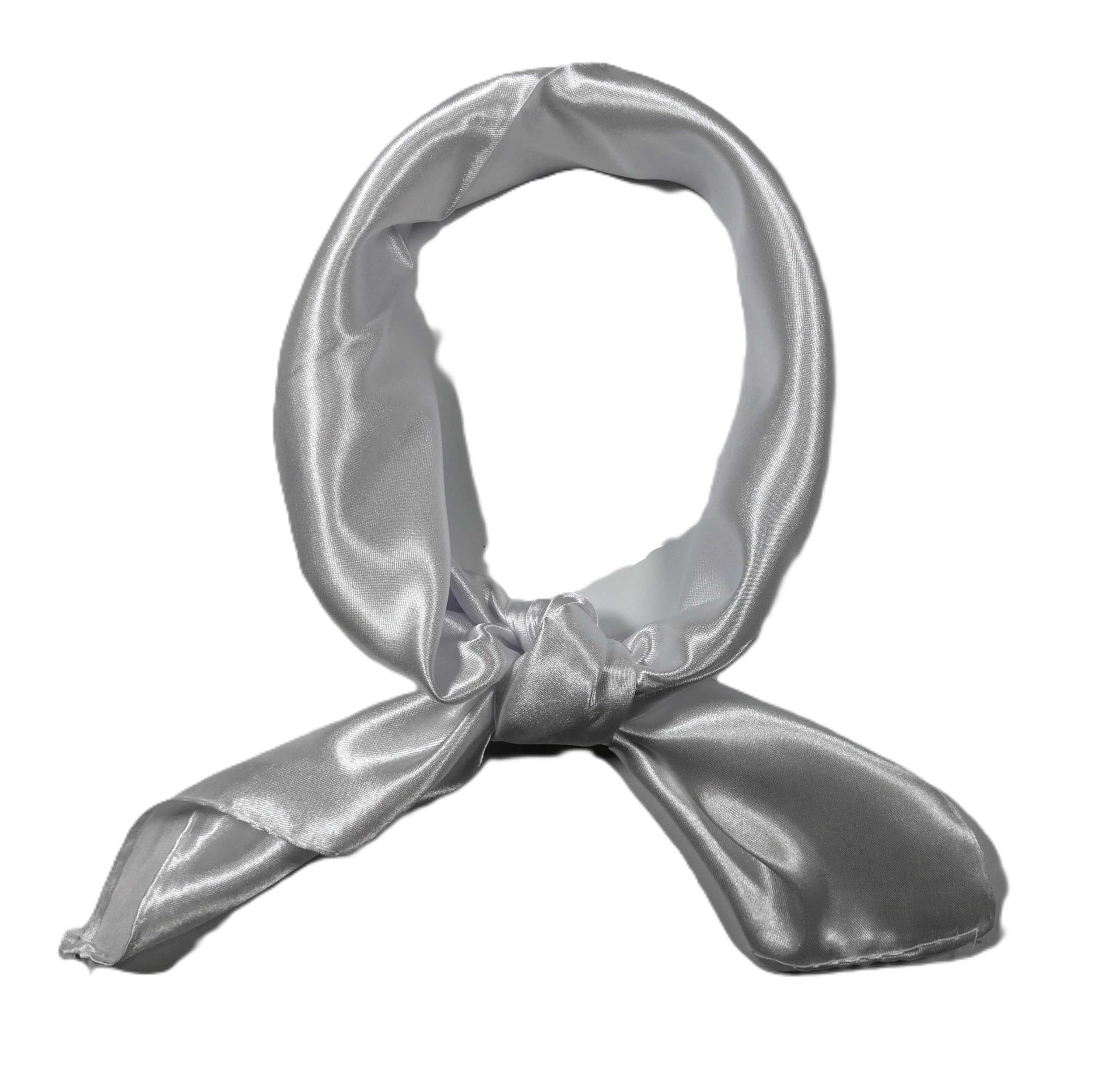 Shanlin Solid Color Silk Feel Satin Square Scarf Bandanas (23.5"X23.5")
